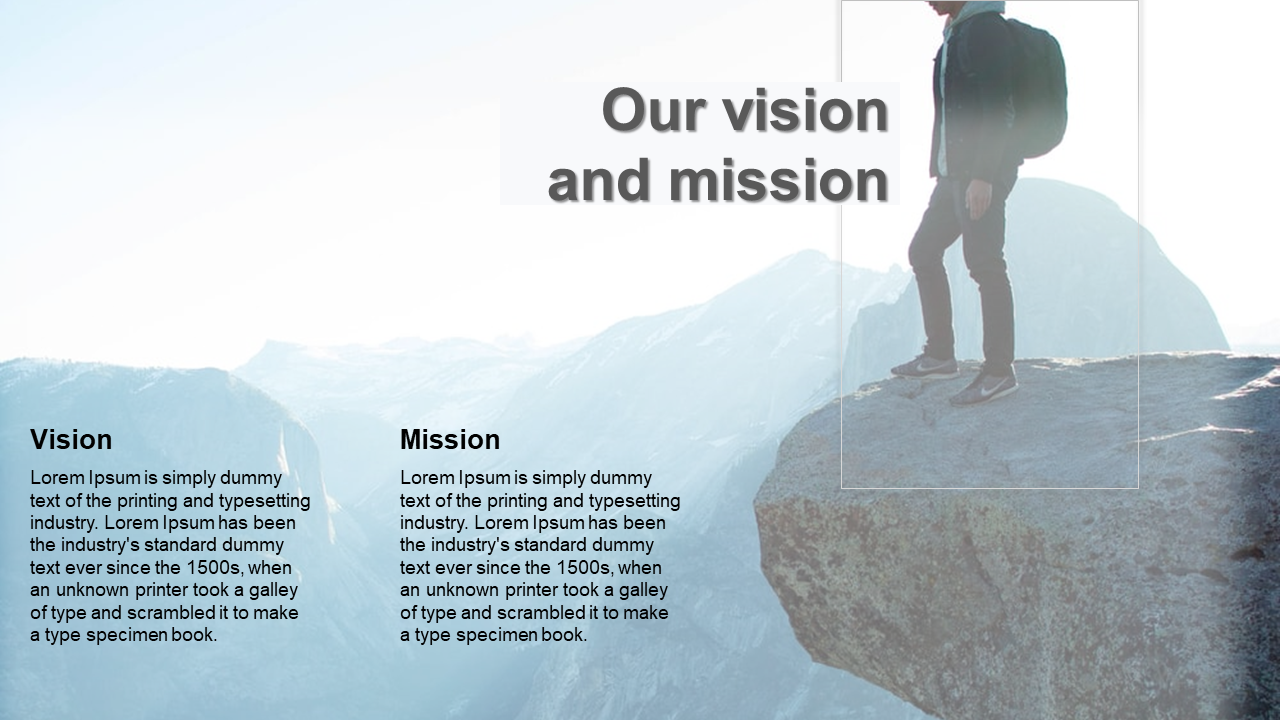 Amazing Vision And Mission PPT Slide Designs-Two Node